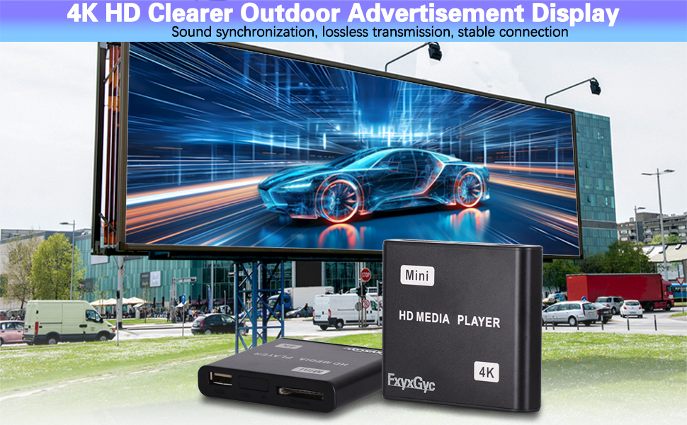 Outdoor advertising screen casting