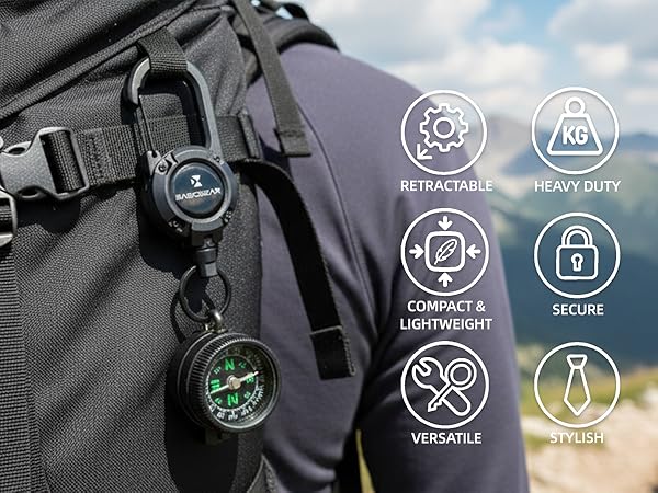 retractable, Heavy Duty, Compact &amp; Lightweight, Secure, Versatile, Stylish