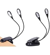 TEECOO 2 Pack Music Stand Light, Clip on Piano Light, USB and AAA Battery Operated, Eye Caring LE...
