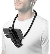 POV Neck Phone Holder for Recording, Neck Tripod for Phones Hands Free Cellphone Chest Mount Stan...