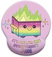 Blusabaca Dumpster on Fire Mouse Pad with Wrist Rest, Funny Cute Ergonomic Mouse Pads for Desk Wr...