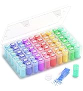 VANSUNS 60 Bottle Diamond Painting Storage Containers, 15 Grids Adjustable Craft Storage Containe...