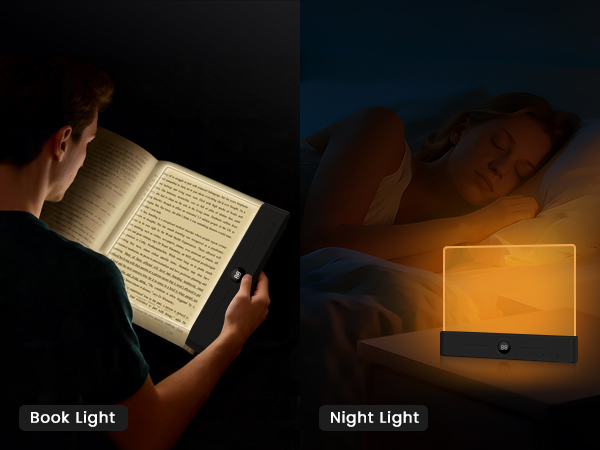 easuntec book light reading light at night reading lights for books in bed flat book light black 09