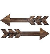 Dahey Rustic Wooden Arrow Wall Decor Farmhouse, 15" Wood Arrows Sign Wall Hanging Art Christmas D...