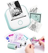 Memoking Mini Printer - T02 Sticker Printer Print Pod Portable Thermal Inkless Sticker Maker Blue...