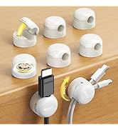 8-Pack JOYROOM Magnetic Cable Clips Organizer [Cord 360° Rotatable] Wire Keeper Holder with Stron...