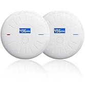 2 Pack 10 Year Battery Operated Smoke and Carbon Monoxide Detector, Portable Fire Co Alarm for Ho...