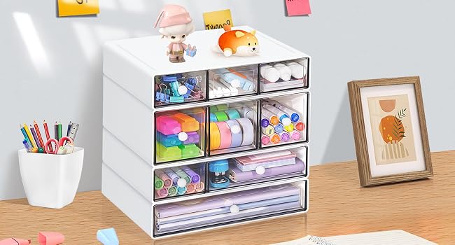 White Stationary organizer for back to school
