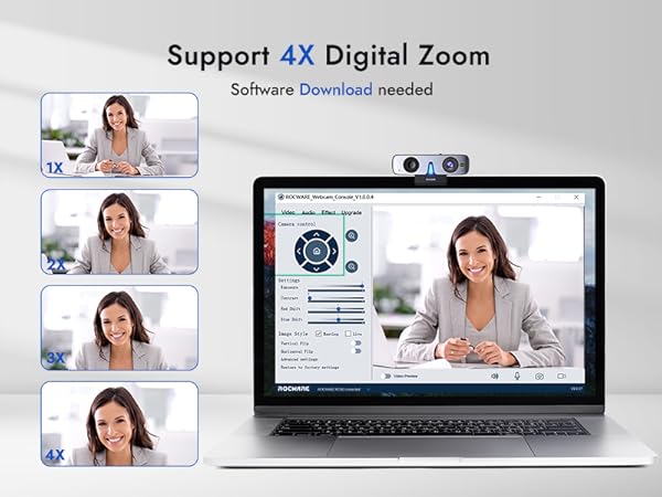 4X Digital Zoom Webcam
