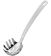 HIFIND Spaghetti Spoon Premium Stainless Steel 9 Inches Spaghetti Serving Spoon For Kitchen Gadge...