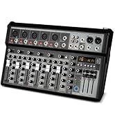 Depusheng Professional Audio Mixer, 7 Channel Audio Interface Sound Board Mixing Console System, ...