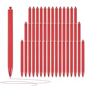 HZDIYAKE Pens Bulk, 50 Pack Red ink Ballpoint Pens, 1.0mm medium nib for comfortable grip and smo...