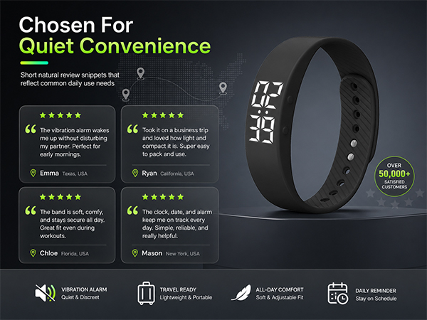 Vibrating Alarm Wristband