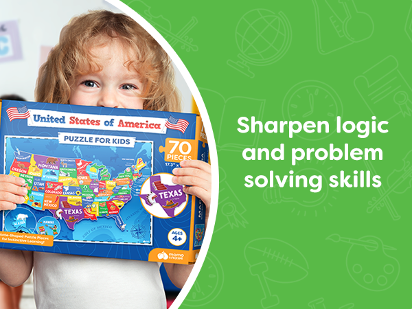 United States Puzzle for Kids USA Map Puzzle 50 States with Capitals