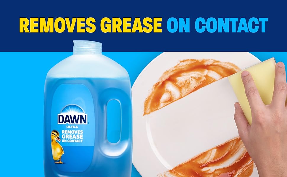 Removes grease on contact.