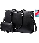 LOVEVOOK Laptop Bag for Women, 15.6 inch Laptop Tote Work Bags with USB Charging Port, Vintage Le...