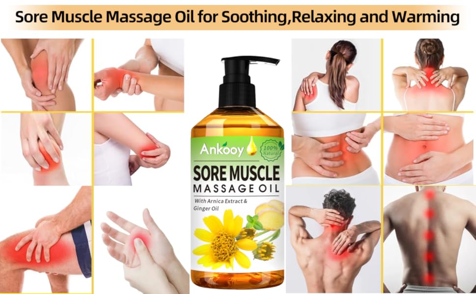Sore muscle massage oil