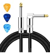 Aqdocvf Guitar Cable, Guitar Cord 10ft, AMP Cord for Bass &amp; Electric Guitars/Keyboard/Mandolin, P...