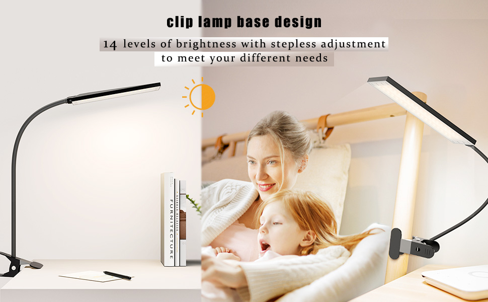 reading night light clamp home office 