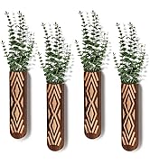 Modern Boho Wood Wall Planter Hanging Vase Wall Planter-Simple Wall Decor for Bedroom,Living Room...