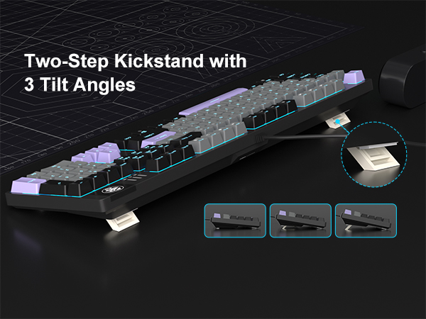 Two-Step Kickstand with 3 Tilt Angles