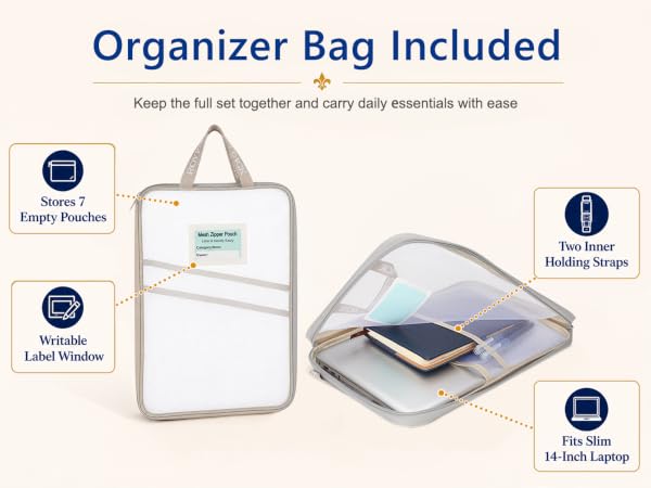 zipper pouches for organizing