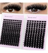 WENDY LASHES Lash Clusters 200D+250D Eyelash Clusters 252PCS Wispy Individual Lashes, 10-18MM D-c...
