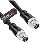 Alvin's Cables M12 X-Code 8 Pin Male to 8 Pin Male Cat6a Cable Shielded for Cognex Basler Industr...