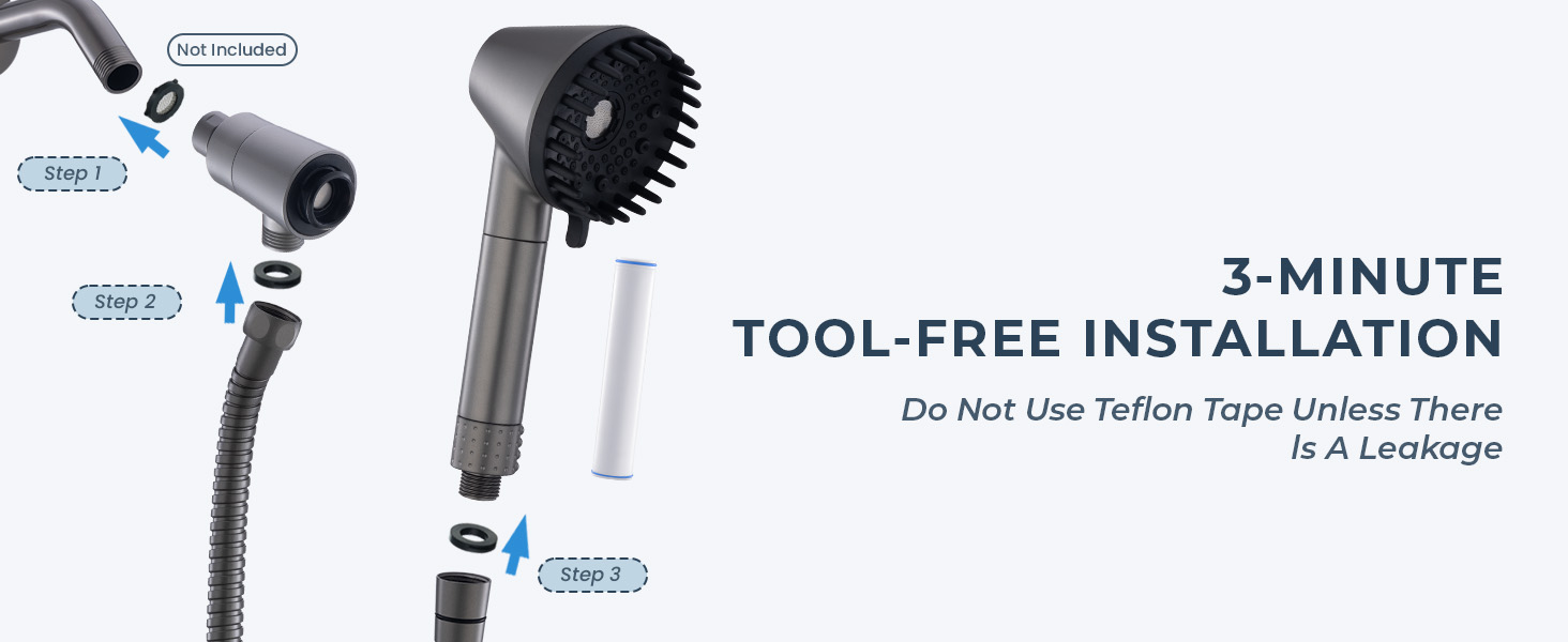 easy installation shower head