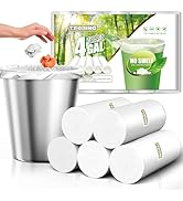T.FORING 4 Gallon Trash Bags 120 Count - Excat Thick Small Garbage Bags Unscented for Bathroom,St...