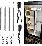 TORCHSTAR LED Safe Lighting Kit 3CCT, (4) 12 Inch Linkable Light Bars, Motion Sensor, 3000K/4000K...