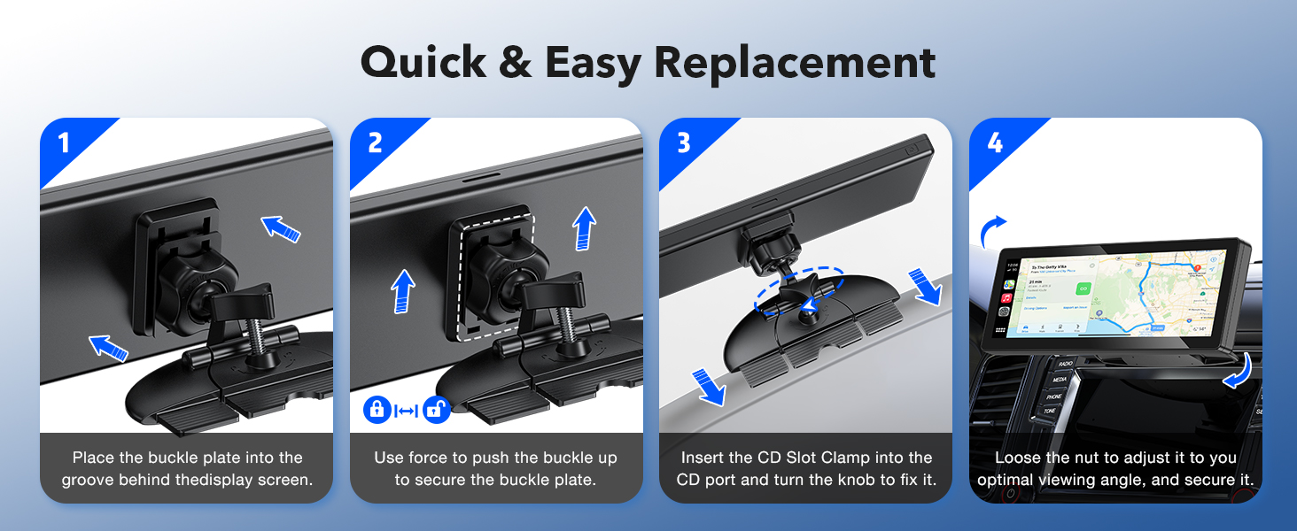 CD Slot Mount for Carplay Screen