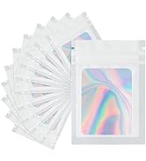 joycraft 100 Pcs Mylar Bags, Holographic Packaging Bags, Resealable Smell Proof Bags, Jewelry Pou...