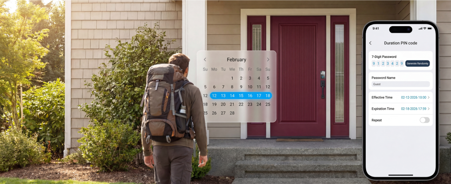 Generate temporary one-time passcodes for repairman or couriers remotely