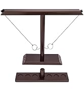 Ring Toss Game - Hook and Ring Game with Shot Ladder - 1 Button String Adjustments &amp; 30 Second Se...