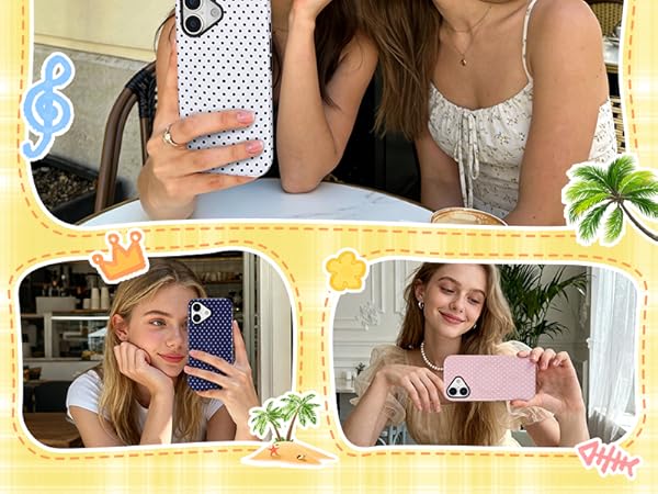 polka phone case magnetic case shockproof phone cover durable