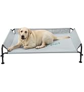 Gardner Pet Elevated Dog Bed Large Sized Dog, Outdoor Raised Bed Waterproof Portable Cooling Cot ...