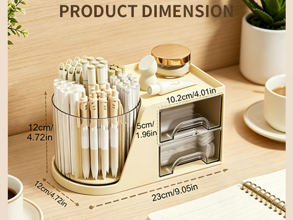 360° rotating makeup brush holder