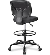 Primy Tall Drafting Desk Chair - Armless, Adjustable Height, Mesh Back, Rolling, Standing Desk Ch...