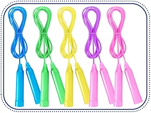 rope jump kids skipping adjustable fitness exercise outdoor jumping handle girls boys soft workout