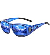Myiaur Polarized Fit Over Glasses Sunglasses for Men Women, Wear Over Glasses with UV400 Protecti...