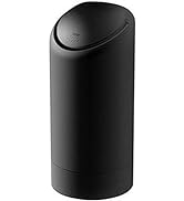 AmFor Mini Car Trash Can with Lid, Washable Silicone Material Fit in Side Door Cup Holder for Rec...