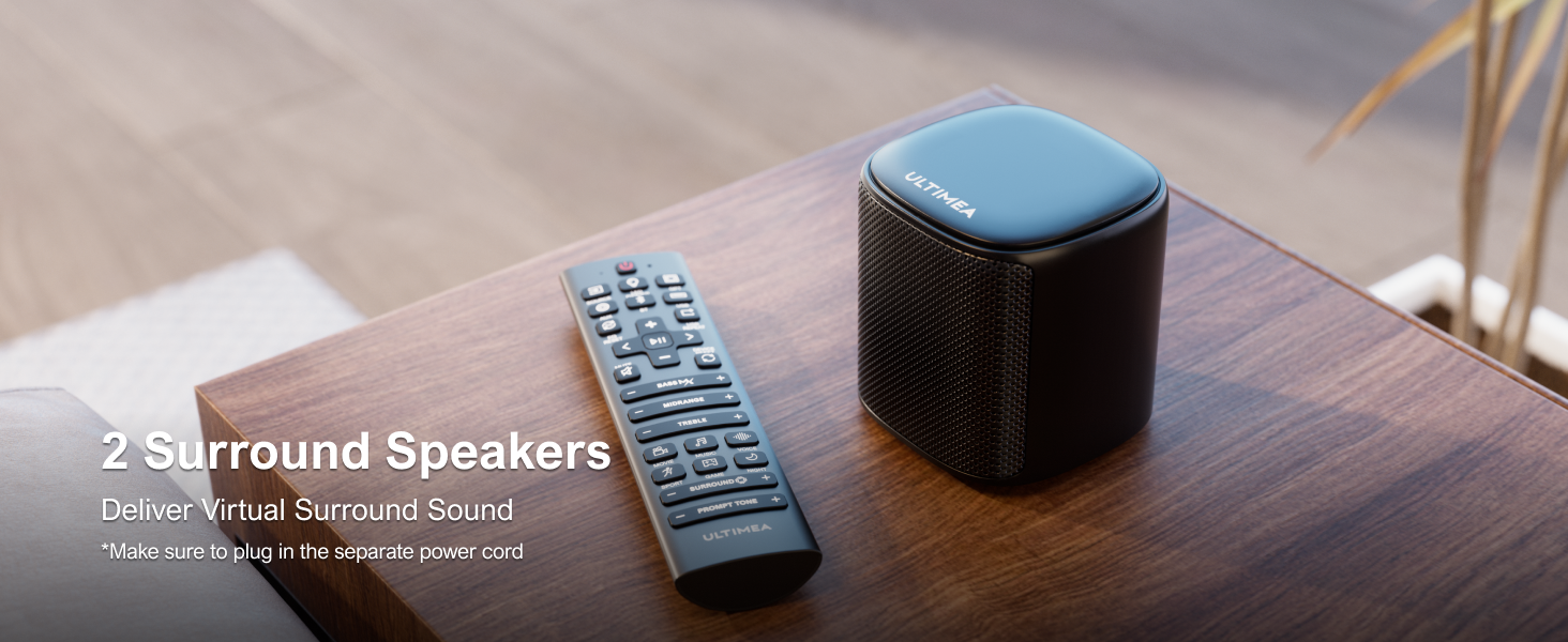 2 surround speakers