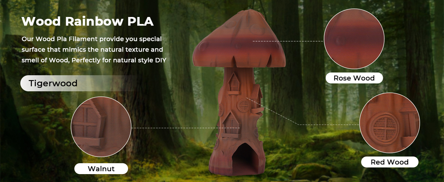 rainbow wood pla