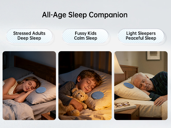 Pillow Speaker for Sleeping, Ultra-Thin Under Pillow White Noise Sound Machine for Side Sleepers