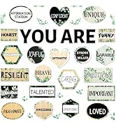 27Pcs Eucalyptus Affirmation Station Classroom Inspirational Bulletin Board Set Greenery Posters ...