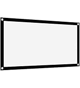 40inch Projection Screen, 16:9 40in Projection Screen Thicken Portable Non Crease Foldable Soft W...
