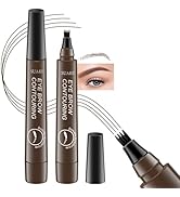 Kaely 2Pcs Magical Precise Waterproof Brow Pen,Suake Eyebrow Contouring Pen,4 Tip Eye Brow Pencil...