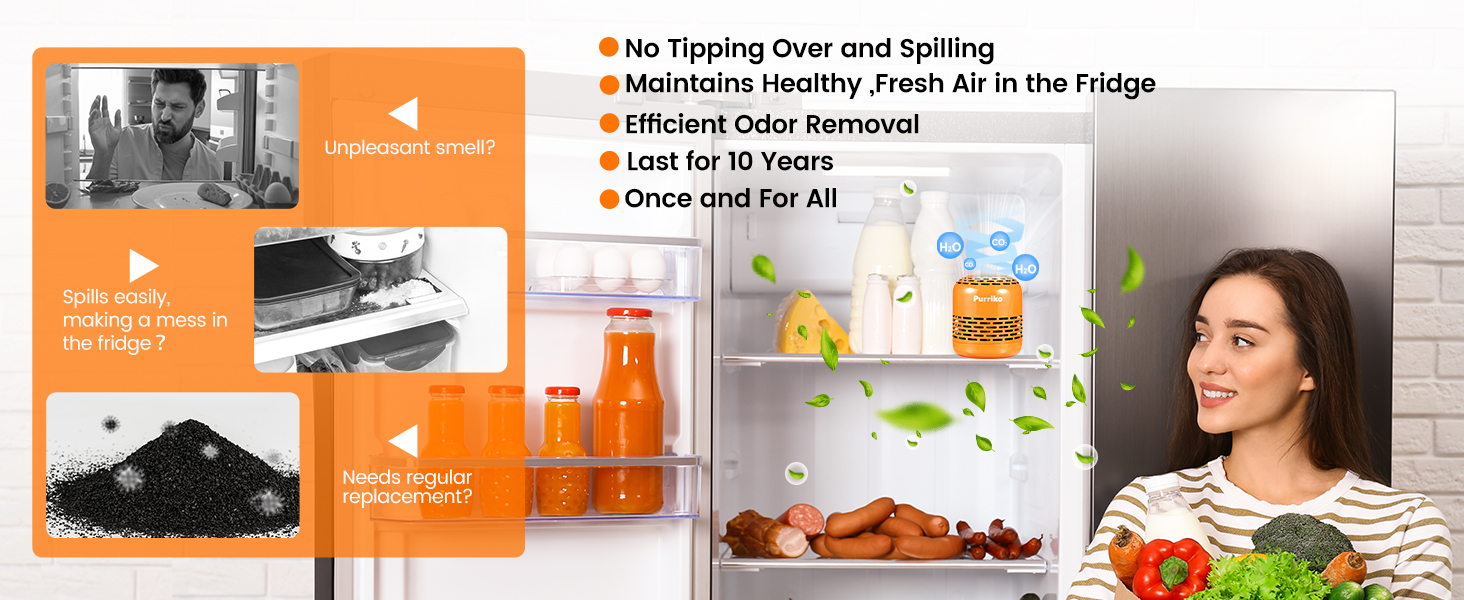 No spilling like baking soda products,no need regular replacement like activate cacoal product.
