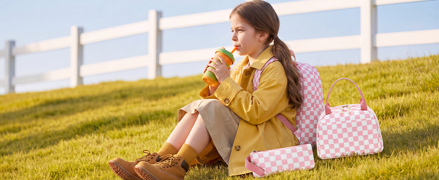 backpack with lunch box